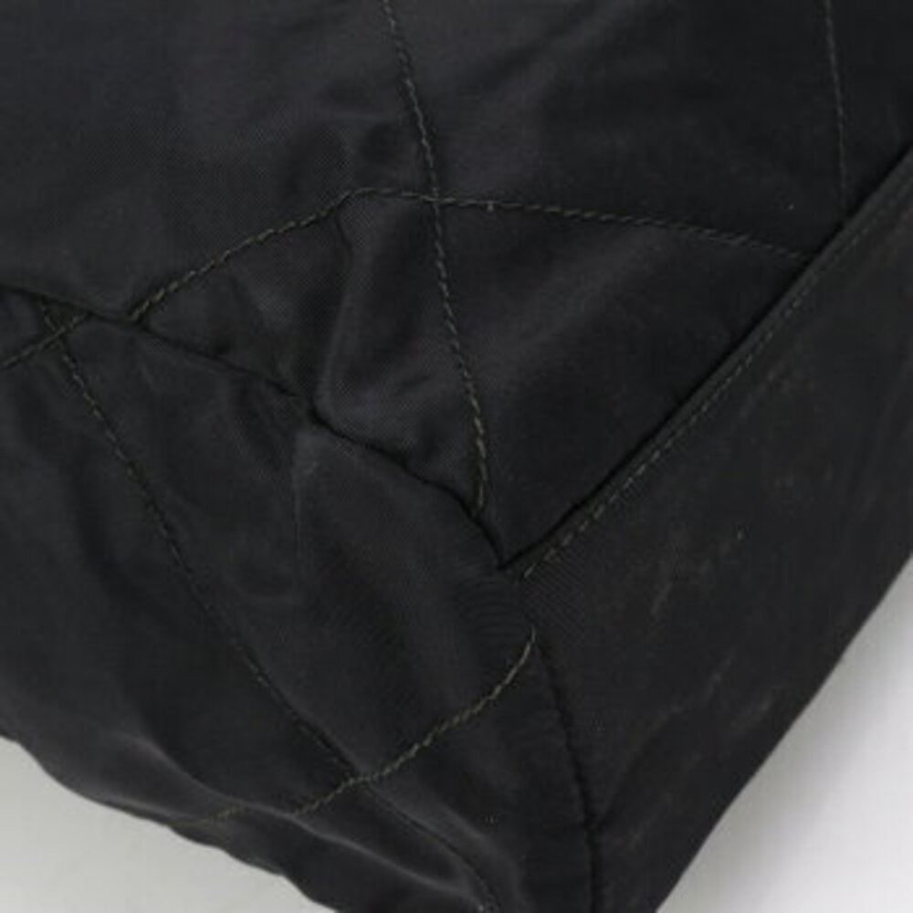 Prada Tessuto nylon quilted stitched chain tote bag black M - Picture 10 of 12